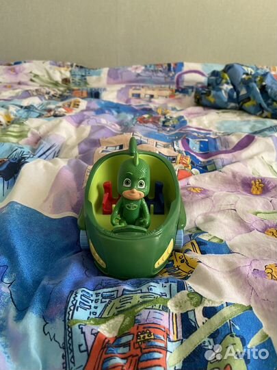 Игровой набор PJ masks фигурка и машина Геккомобил
