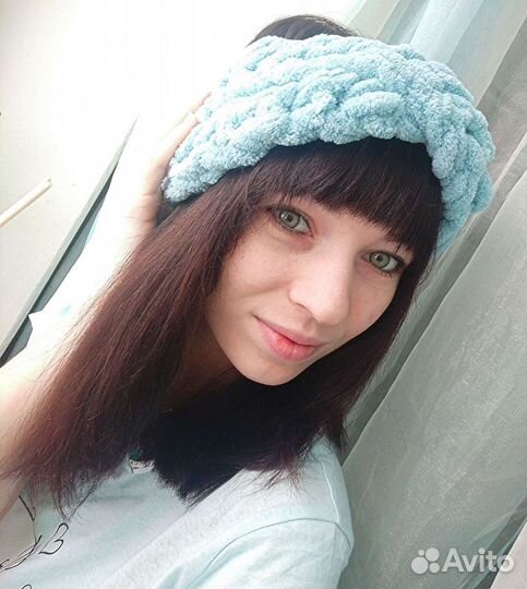 Плюшевая повязка и панама на голову