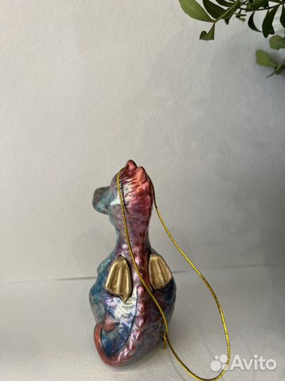 Игрушка дракон керамика
