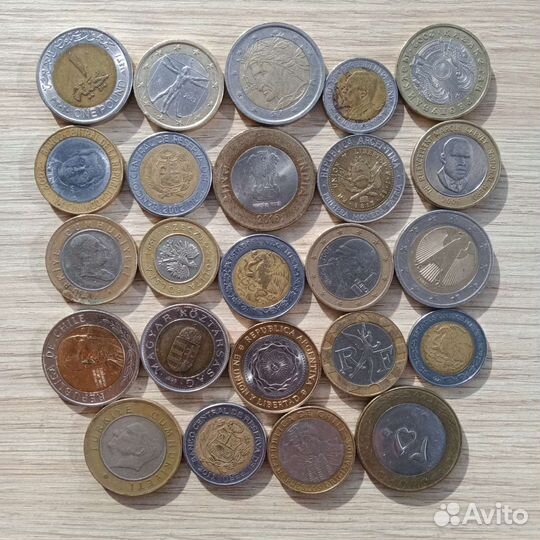 Набор монет биметалл иностранный