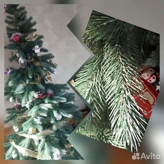 Елка искусственная 180, голубая, литая