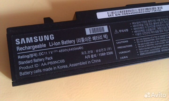 Аккумулятор для ноутбука samsung aa-pb9nc6b