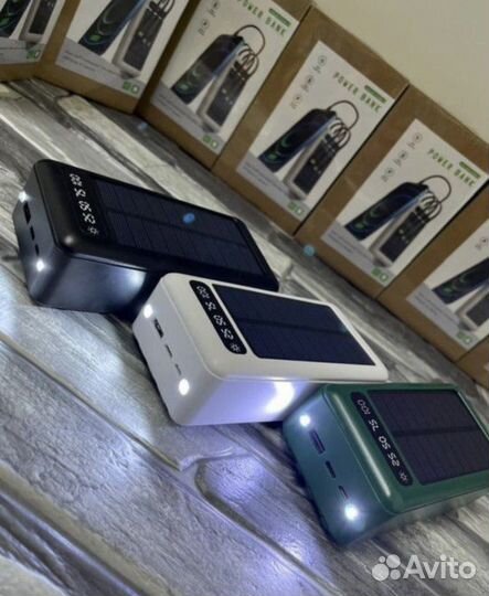 Повербанк зарядник мощный 50000 солнечная батарея