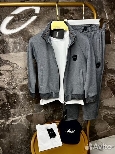 Крутейший спортивный костюм тройка Boss премиум