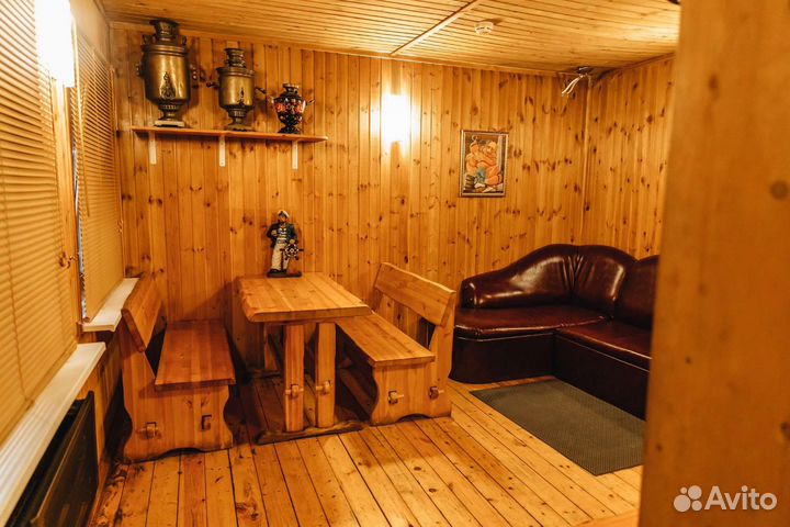 Русская баня на дровах с Русской парной почасовая