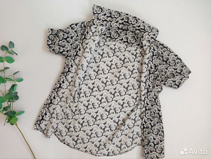 Рубашка мужская с коротким рукавом L