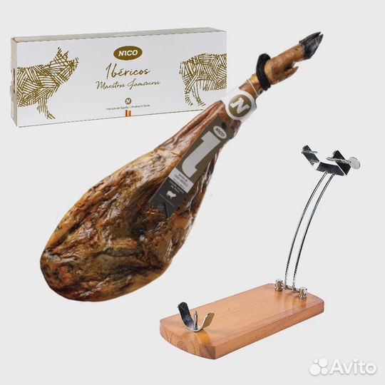 Хамон иберико de cebo + хамонера Валенсия + нож