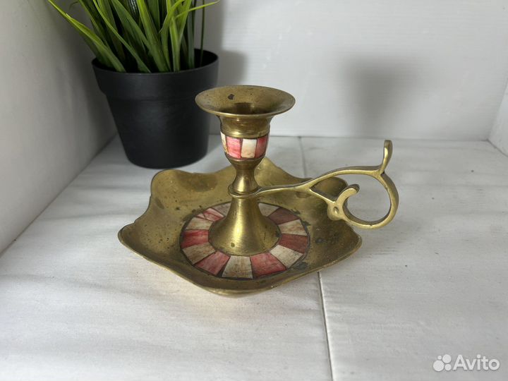 Подсвечник латунь