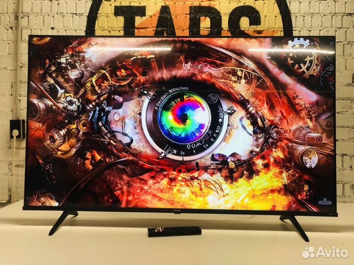 Большой новый Qled Hisense 140см 4K SMART TV HDR