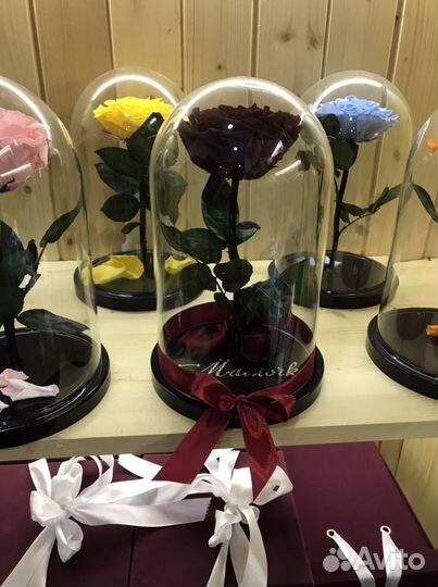 Роза в Колбе 29 см арт 134