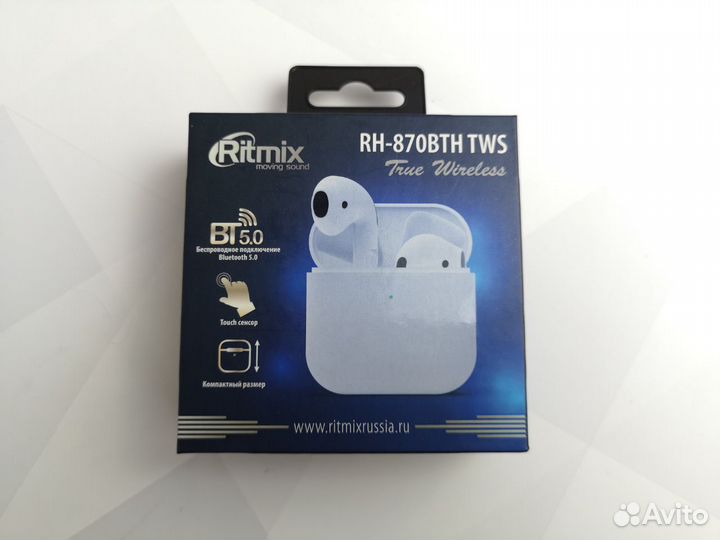 Bluetooth наушники Ritmix RH 870 BTH TWS White
