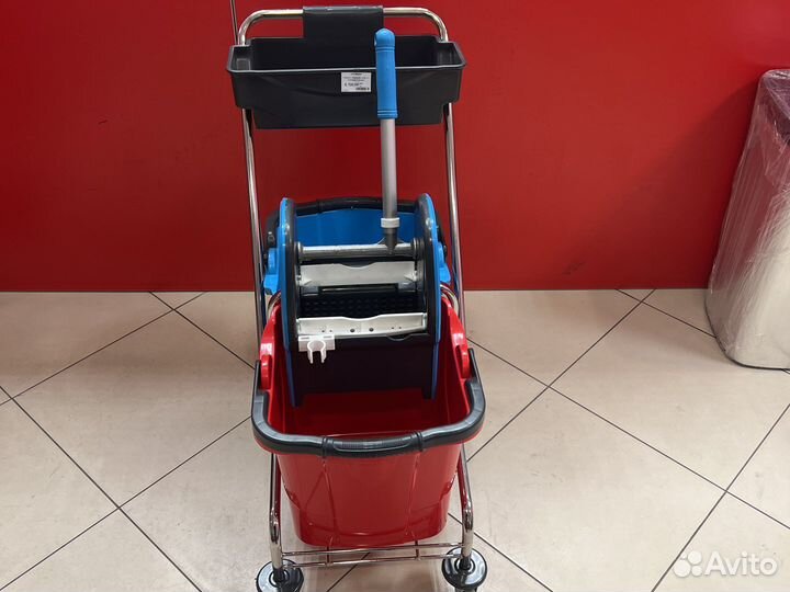 Двухведерная уборочная тележка