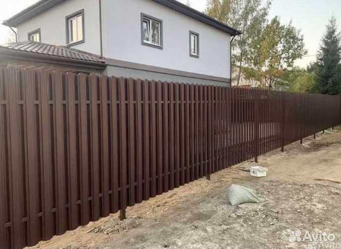 Забор из профнастила под ключ