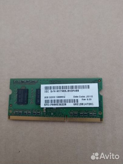 Оперативная память для ноутбука DDR3 4 GB 2 GB