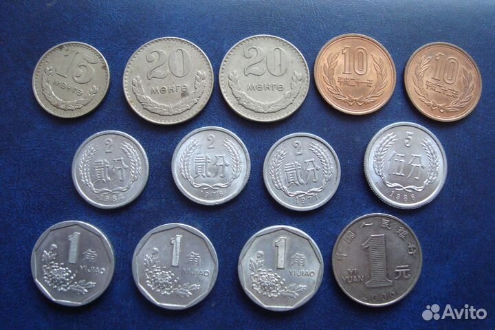 Монеты Китай, Монголия, Япония