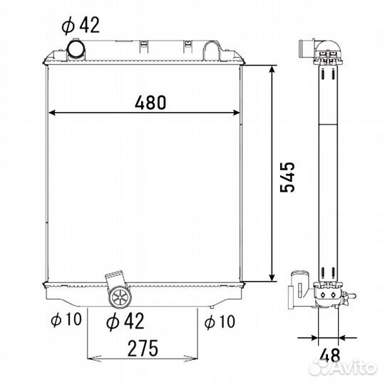 Радиатор toyota toyoace 99-04 TO-0538-48-AT