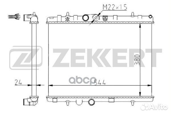 Радиатор охл. дв. Citroen C2 03- C3 I II 02