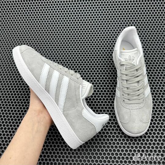 Кроссовки Adidas Gazelle GS Grey White