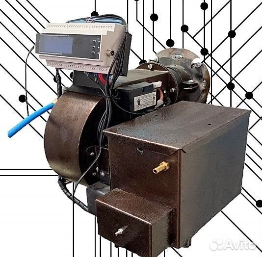 Горелка на отработке с цифровым дисплеем