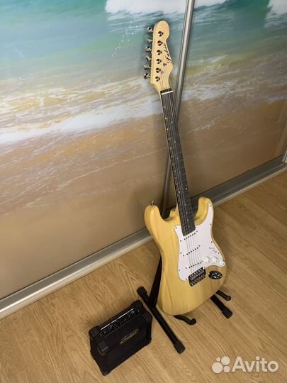 Электрогитара Fender Style + Комбо + Аксессуары
