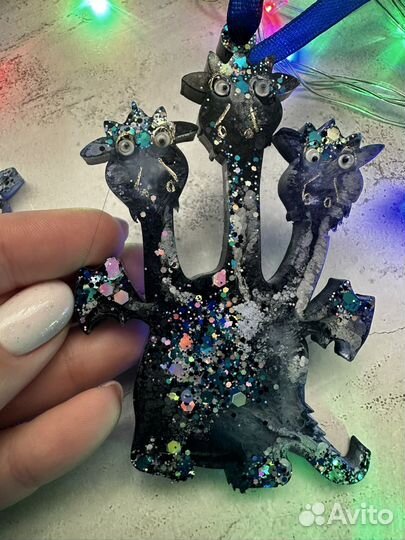 Елочные игрушки ручная работа из эпоксидной смолы