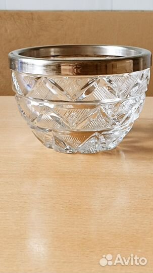 Салатница / Конфетница. Хрусталь. Металл. СССР