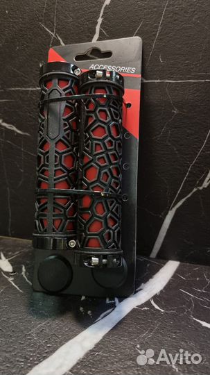 Грипсы STG BC-GR6502, 135 мм, Lock-On, черный с кр