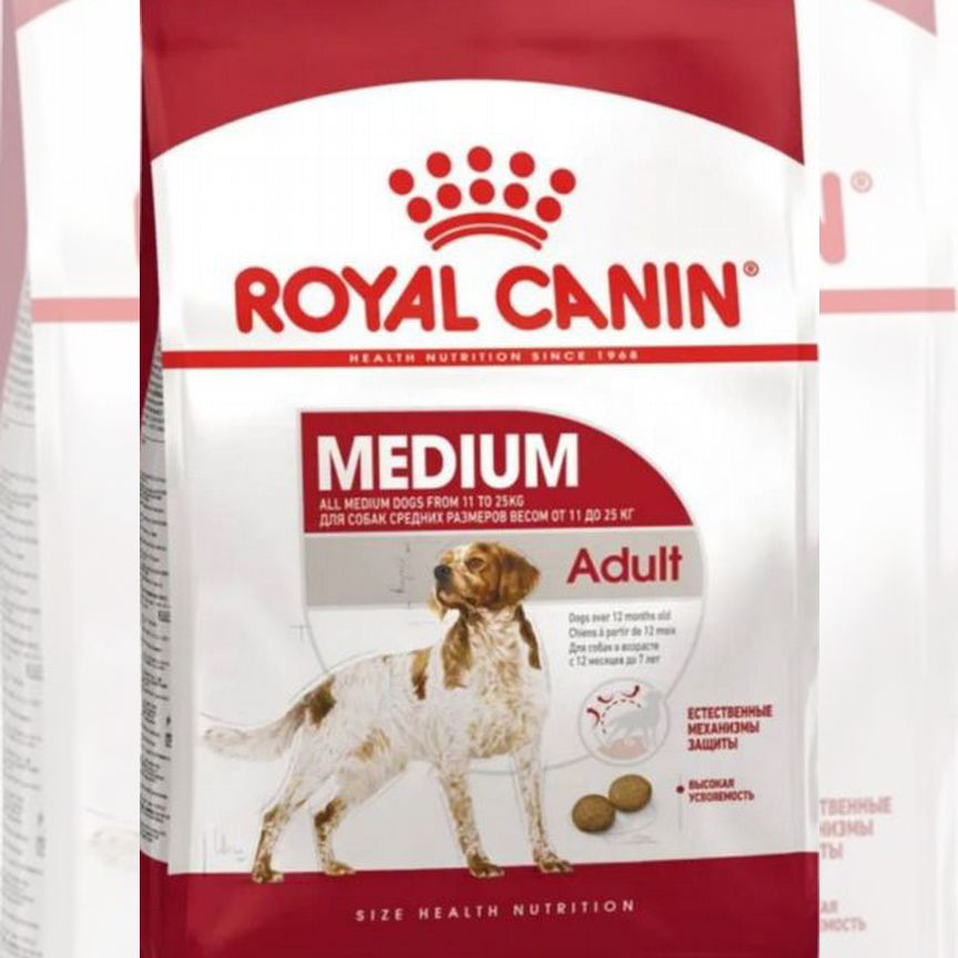 Royal canin medium adult 15кг