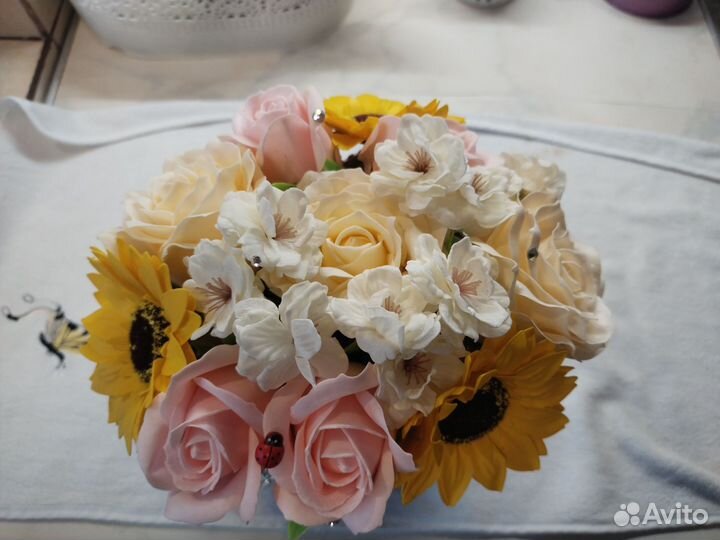 Букет цветов из мыла