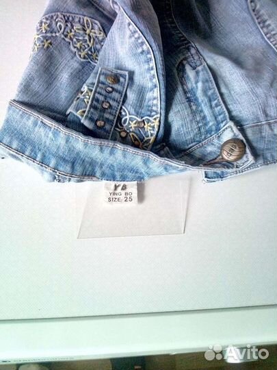 Джинсовая мини юбка