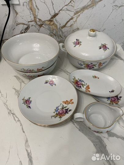 Набор посуды от jlmenau Мейсеновский букет