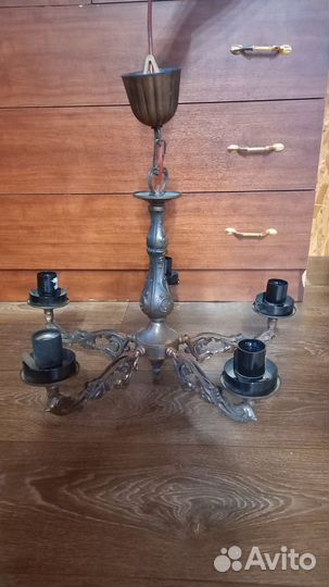 Винтажная люстра 5 рожков