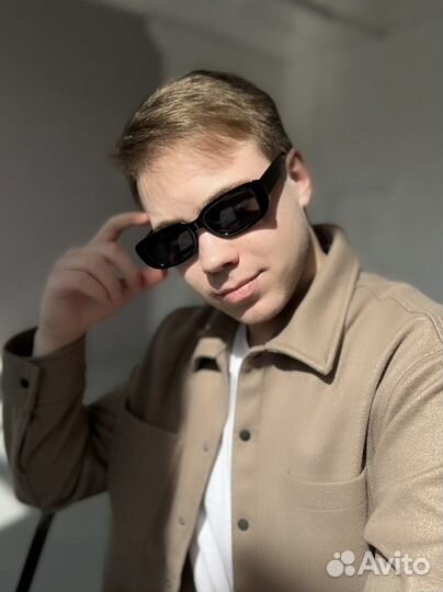 Очки солнцезащитные прямоугольные женские мужские