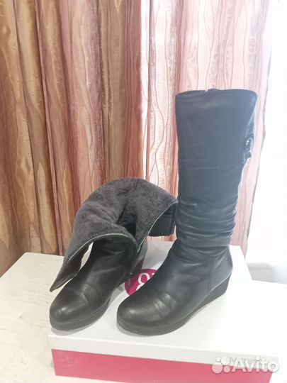 Зимние женские сапоги 38 натуральная кожа