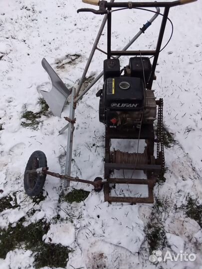 Мотолебедка с плугом