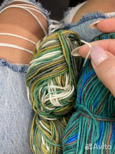 Пряжа шерсть кашемир + стакан Макдональдс