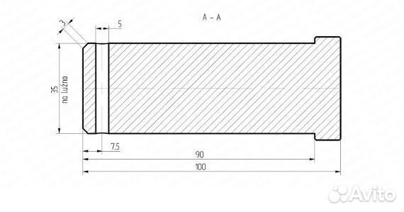 Гидравлический цилиндр двустороннего действия