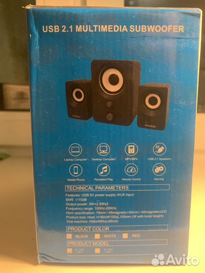 Колонки для компьютера 2.1 speaker