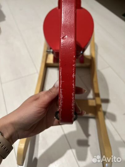 Качалка икеа лось красная