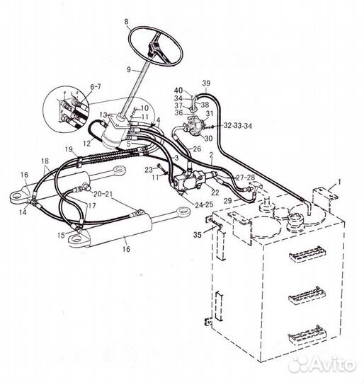 Рулевой механизм BZZ5-E400C - 4120000004 (sdlg)