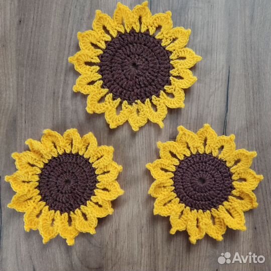 Подставки под горячее вязаные, салфетки для сервир