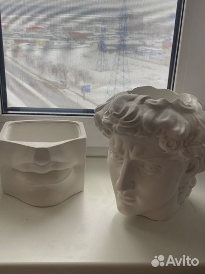 Кашпо из гипса