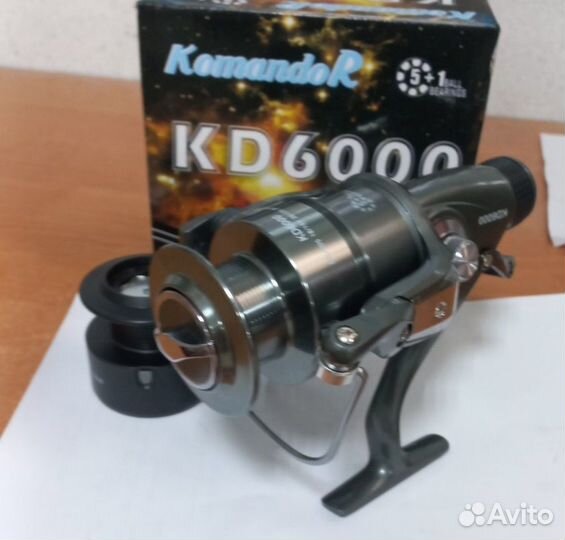 Катушка с байтранером, 6 подшип Komandor KD 6000