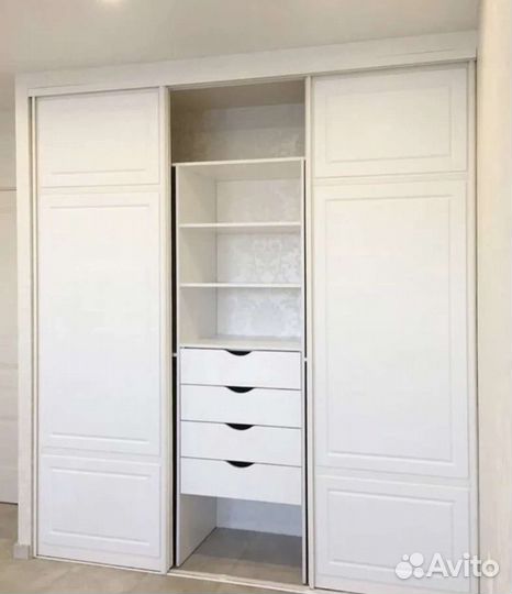 Шкаф купе белый мдф на заказ Т0100