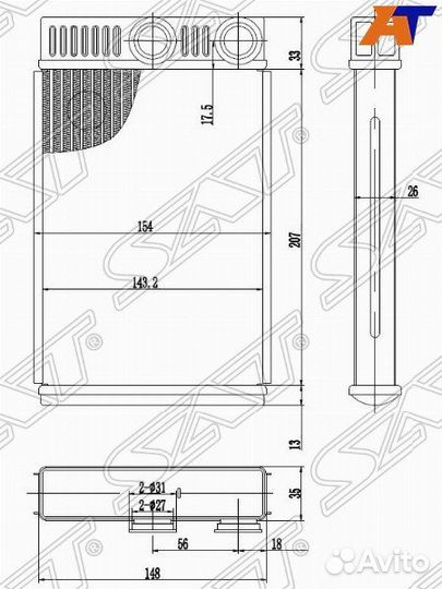 Радиатор отопителя Opel Insignia рестайлинг