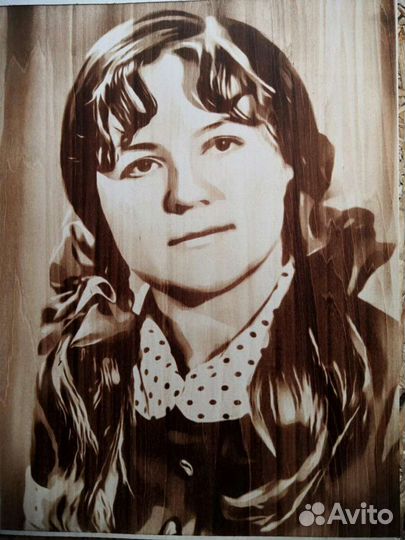 Выжигание портретов на фанере и дереве по фото