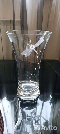 Ваза для цветов хрустальная винтаж