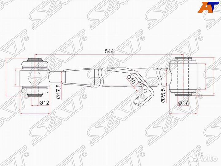 Тяга поперечная задней подвески нижняя toyota RAV4
