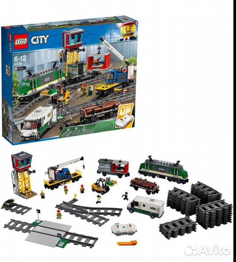 Lego city товарный поезд