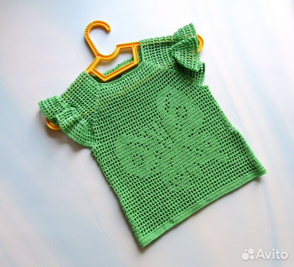 Вязаная летняя туника для девочки